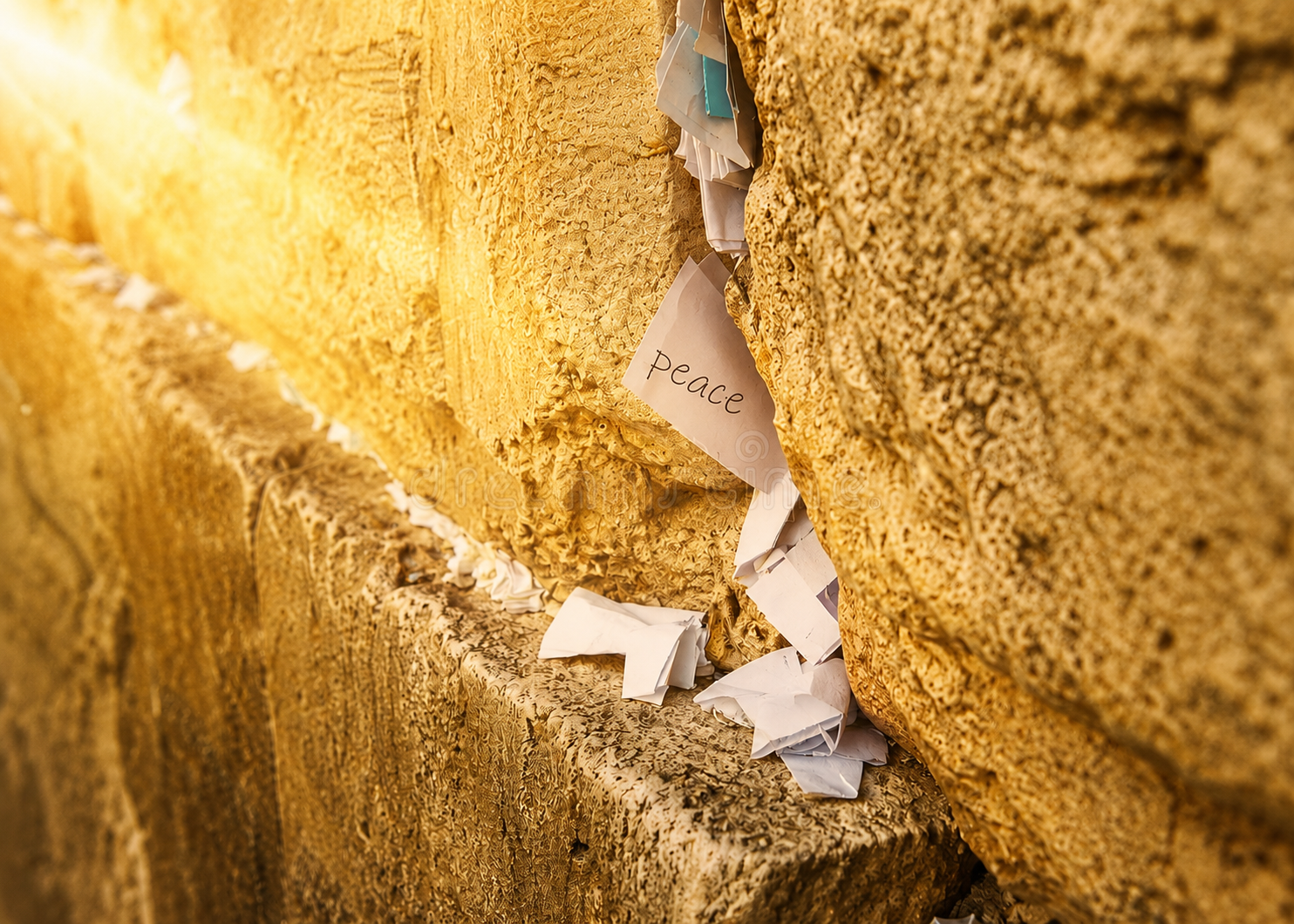 Prayers tucked into the Western Wall